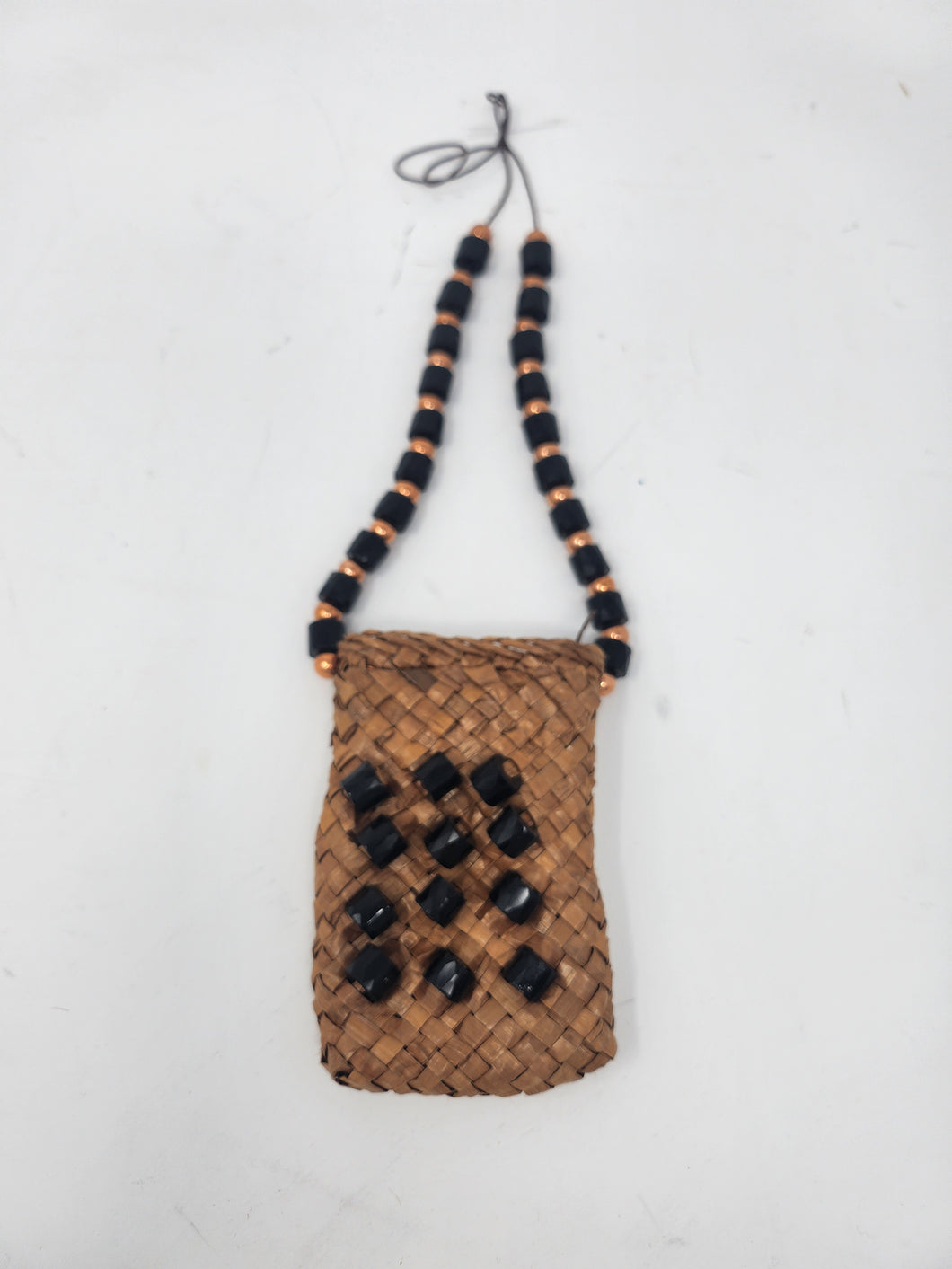 Pouch w/black beads by Donna Cranmer