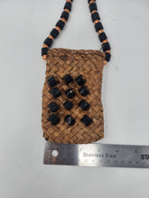 Load image into Gallery viewer, Pouch w/black beads by Donna Cranmer
