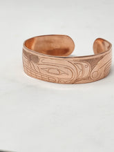 Load image into Gallery viewer, 3/4&quot; Copper wolf bracelet by Valerie Lancaster
