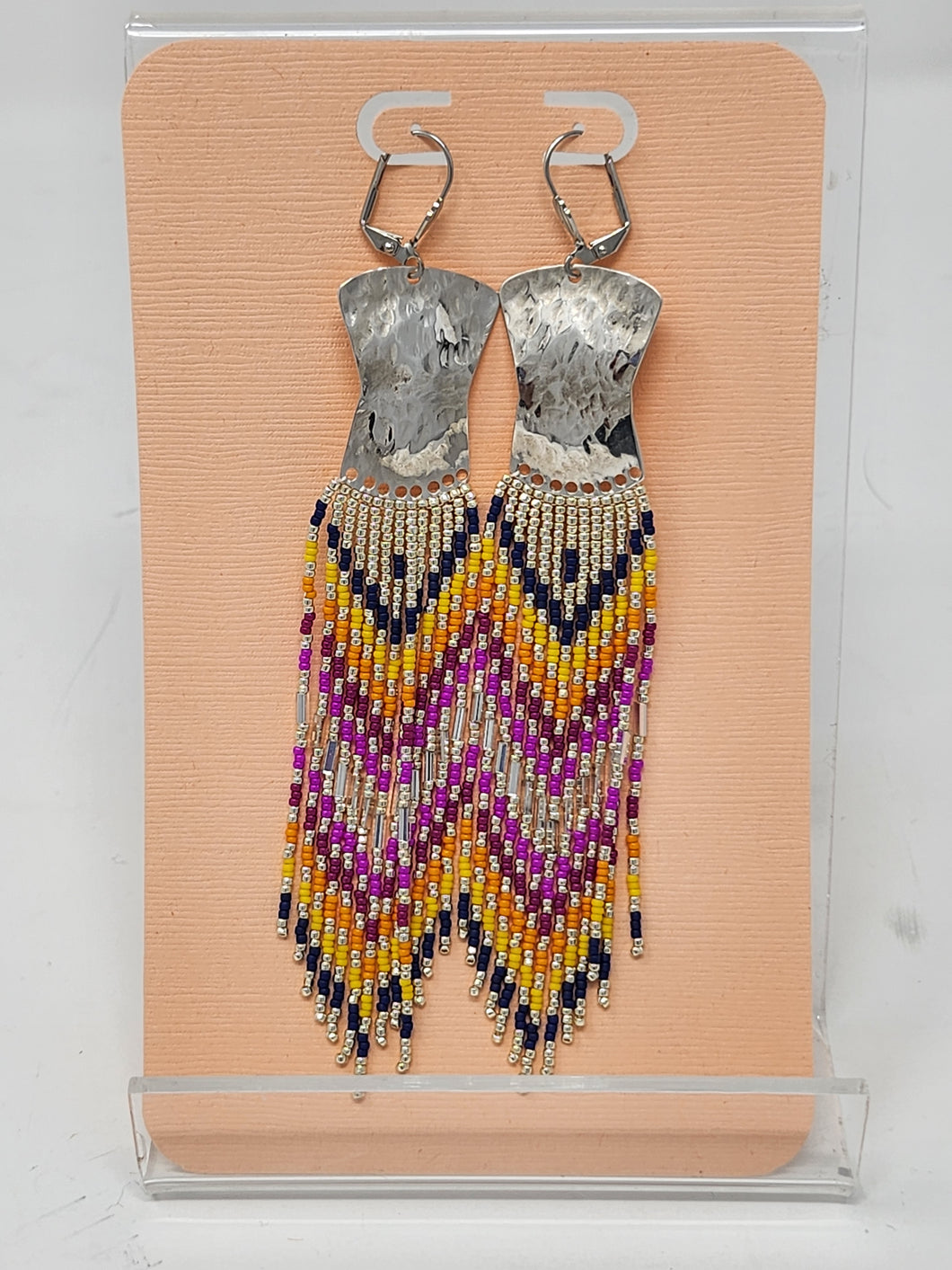 Silver/beaded earrings by Valerie Lancaster