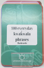 Load image into Gallery viewer, 100 Kwak̓wala Everyday Phrases Flashcards
