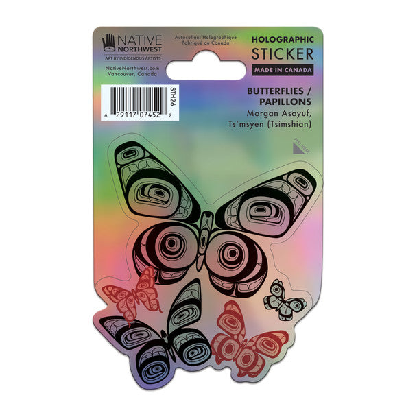 Holographic Sticker - Butterflies by Morgan Asoyuf