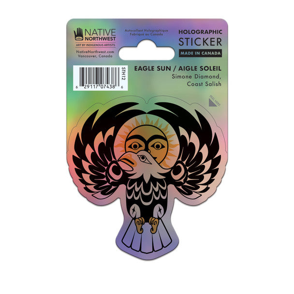 Holographic Sticker - Eagle Sun by Simone Diamond