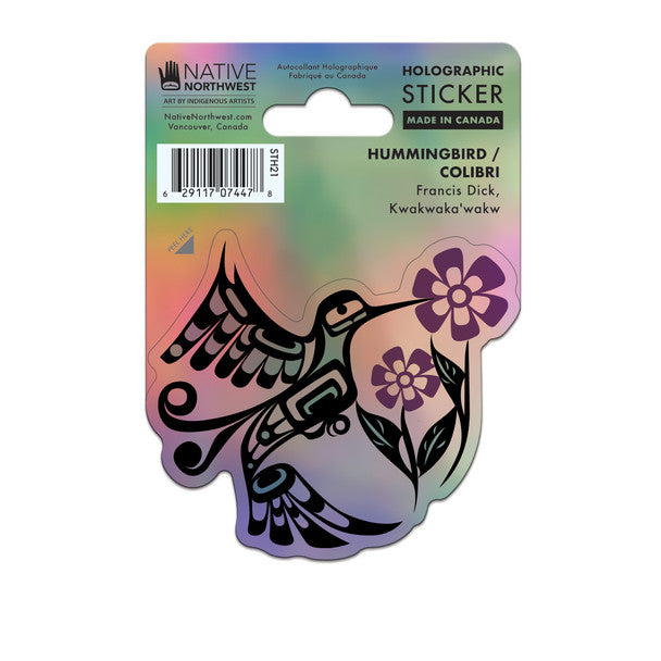 Holographic Sticker - Hummingbird by Francis Dick