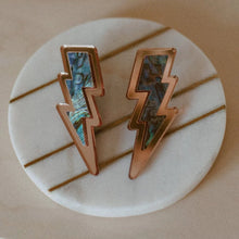 Load image into Gallery viewer, Lightning Bolt earrings by Copper Canoe Woman
