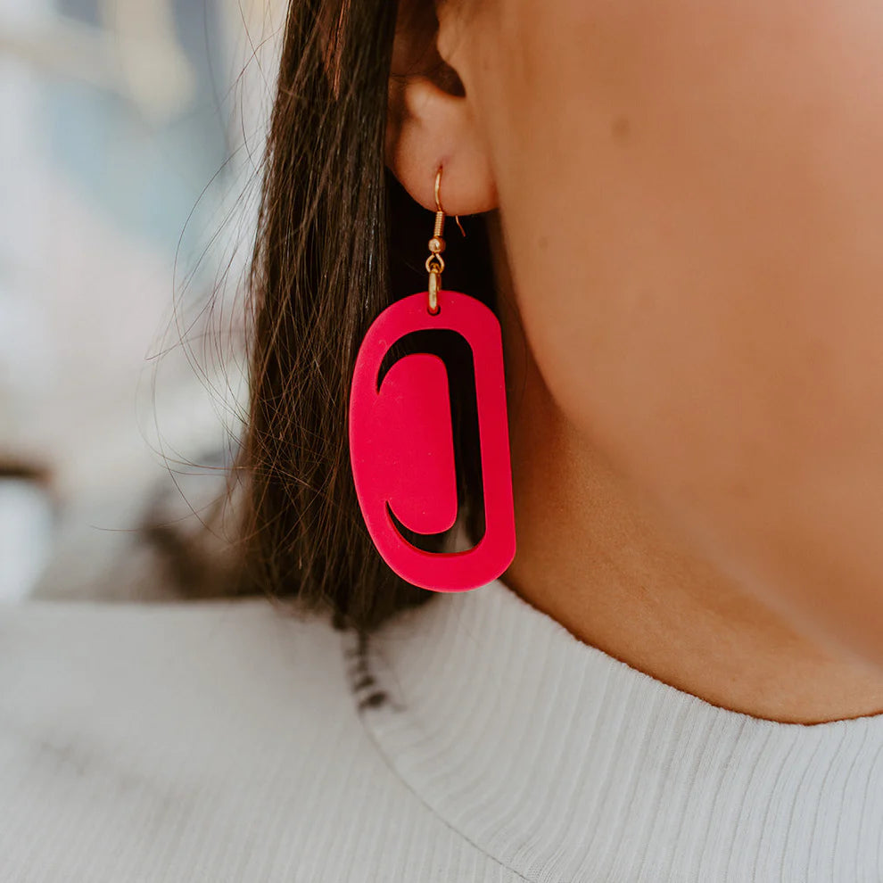 Small Ovoid earrings by Copper Canoe Woman