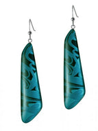 Corrine Hunt Silk Inspiration Trapezoid Earrings Turquoise